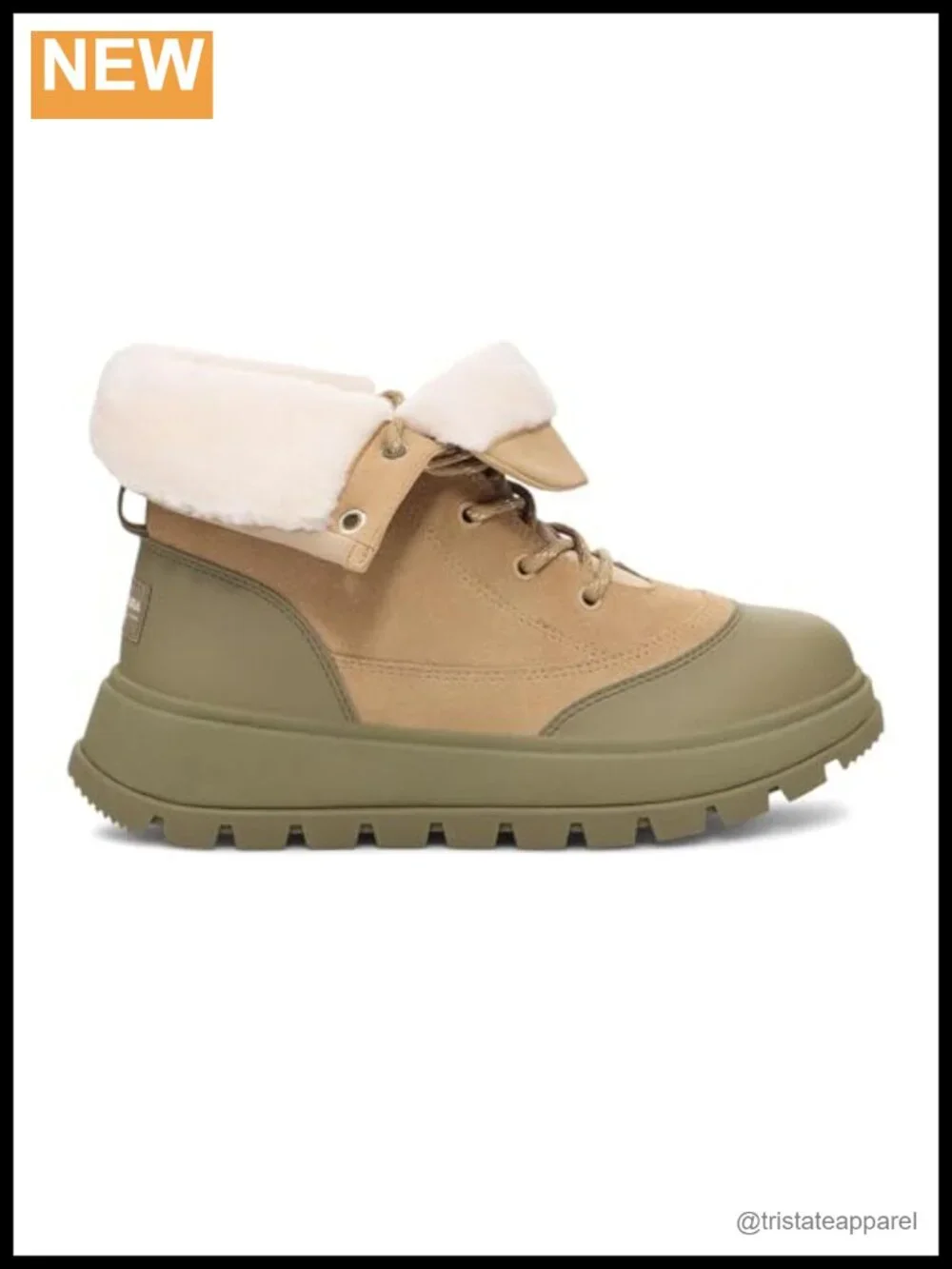 Waterproof Suede Mid-Calf Snow Boots with Faux Fur Lining